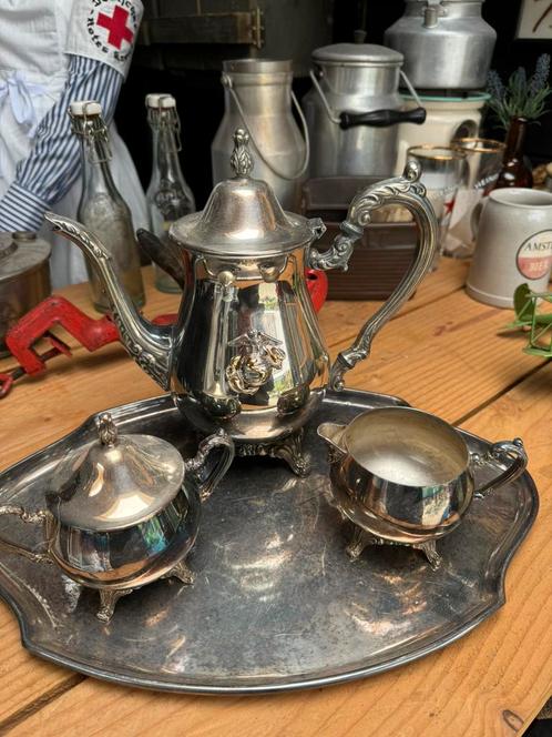 US Thee/ koffie set. Zilver. Merk Oneida. Jaren 40 tig, Verzamelen, Militaria | Tweede Wereldoorlog, Landmacht, Amerika, Verzenden