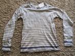 H&M fijngebreide trui pullover grijs gestreept katoenmix XS, H&M, Nieuw, Ophalen of Verzenden, Maat 34 (XS) of kleiner