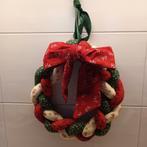Handgemaakte Kerstkrans met Strik, Ophalen of Verzenden, Gebruikt