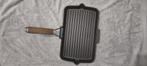 Fontignac Gietijzeren Grillpan - 34x21 cm, Gietijzer, Ophalen of Verzenden, Zo goed als nieuw, Keramische plaat