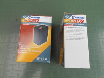 Conrad akku 6 volt 4,5 Ah 2 stuks beschikbaar voor biedingen
