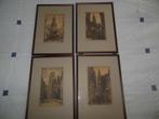 4 ingelijste etsen van O.P.Matthes, per stuk, Antiek en Kunst, Ophalen