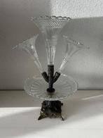 Antieke Pièce de Milieu Vaas - Drie Armig, Antiek en Kunst, Ophalen