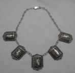 Zilveren zeldzaam antiek collier siam nr.2216, Sieraden, Tassen en Uiterlijk, Antieke sieraden, Verzenden, Zilver, Ketting