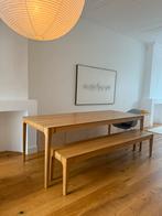 Sav & Okse eikenhouten tafel + bank, Eikenhout, 200 cm of meer, Rechthoekig, 50 tot 100 cm