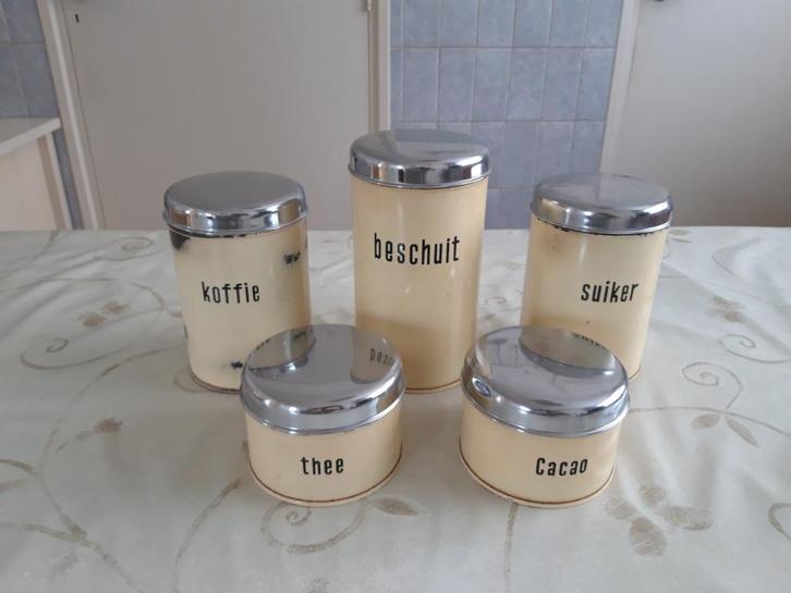 Vintage Brabantia voorraadbussen, Verzamelen, Blikken, Gebruikt, Overige merken, Ophalen of Verzenden