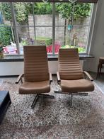 Verstelbare leren fauteuils, Huis en Inrichting, Fauteuils, Ophalen, Gebruikt, Minder dan 75 cm, Leer