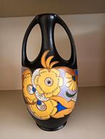 Gouda plateel vaas hoog 33 cm intact, Ophalen