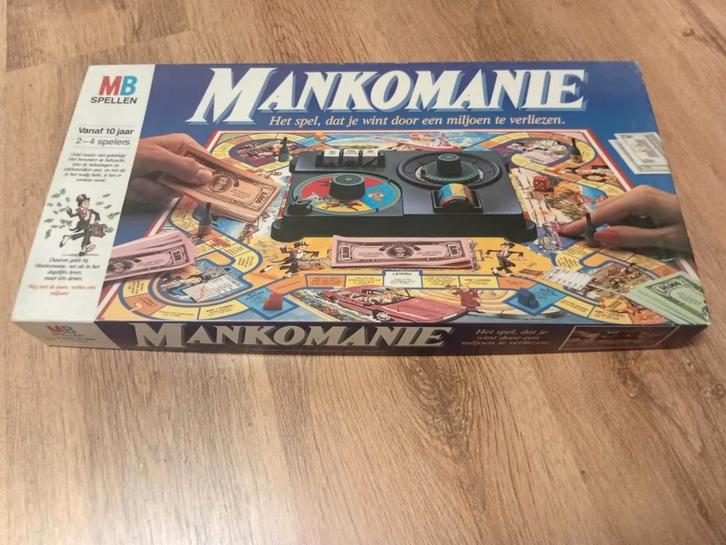 Mankomanie Bordspel - MB Spellen, Hobby en Vrije tijd, Gezelschapsspellen | Bordspellen, Gebruikt, Een of twee spelers, Drie of vier spelers