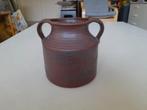 Bruin keramiek pot Brutalist - nieuw, Huis en Inrichting, Woonaccessoires | Vazen, Ophalen, Overige kleuren, Aardewerk of Porselein