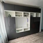 Grote Besta kast, hoogglans antraciet, zo goed als nieuw, Huis en Inrichting, Kasten | Wandmeubels, Ophalen, 200 cm of meer, Zo goed als nieuw