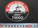 sticker Reek DE MOLEN BANDEN nieuw telefoon nr. 08860-70000, Ophalen, Zo goed als nieuw, Bedrijf of Vereniging