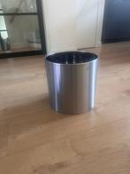 Zilveren metalen bloempot - 30cm, Nieuw, Ophalen of Verzenden, Minder dan 10 liter, Metaal