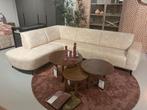 Crème kleurige velvet hoekbank 281x210cm SHOWMODEL!!!!, Ophalen, 250 tot 300 cm, Hoekbank, Nieuw