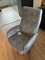 Grijze draaifauteuil met verstelbare rugleuning, Huis en Inrichting, Ophalen, 75 tot 100 cm, Zo goed als nieuw, 50 tot 75 cm