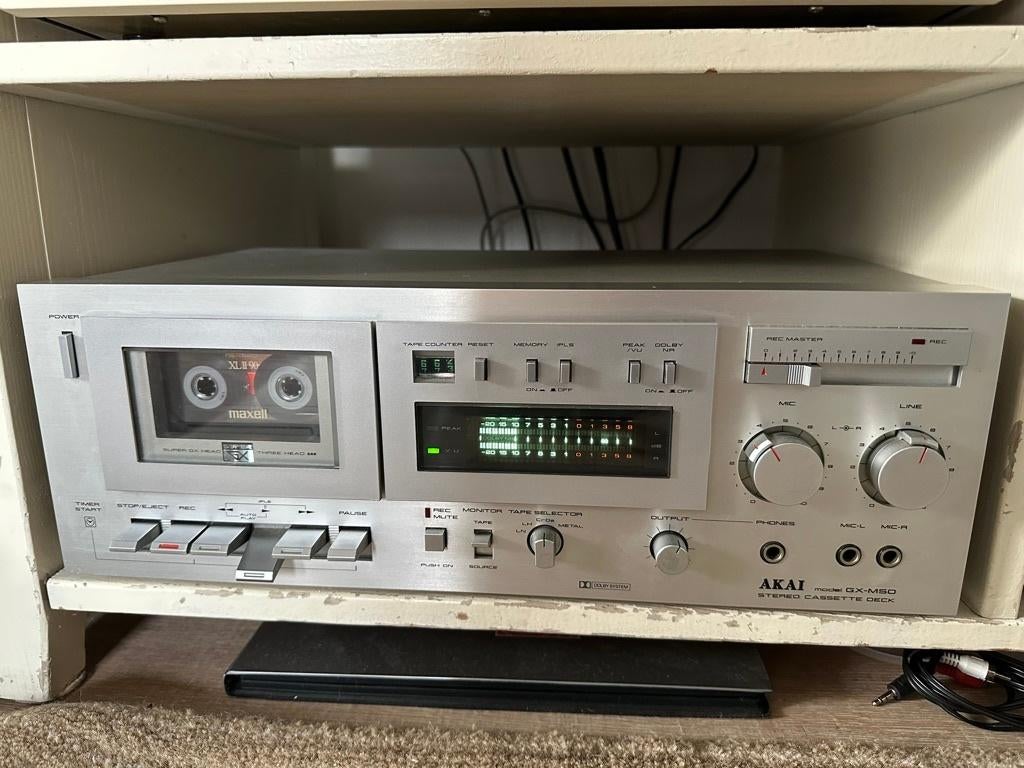 3GX KOPPEN AKAI met 2* microfoon aansluiting, Ophalen, Enkel, Akai, Tape counter