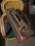 Vintage Bruine Koffer, Sieraden, Tassen en Uiterlijk, Koffers, Ophalen, Gebruikt, 50 tot 60 cm, Leer