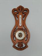 Antieke Houten Barometer met Thermometer, Ophalen of Verzenden, Gebruikt, Barometer