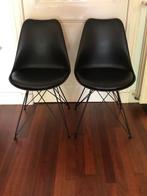 2 zwarte eetkamer stoelen Eames replica, Ophalen, Gebruikt, Twee, Zwart
