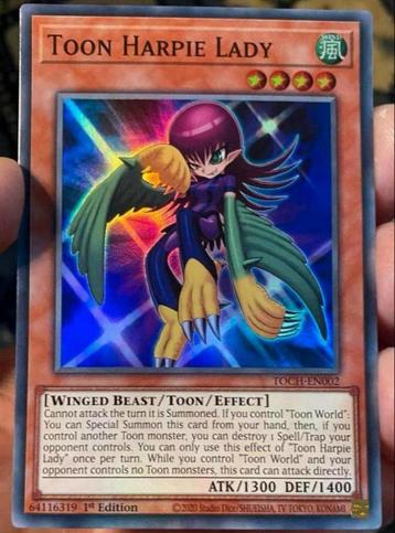 Yu-Gi-Oh! Toon Harpie Lady TOCH 1st Edition ! beschikbaar voor biedingen