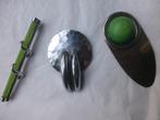 JAKOB BENGEL Art Deco 1 Broche en 2 Clips pr pst of samen, Verzenden, Overige materialen, Broche