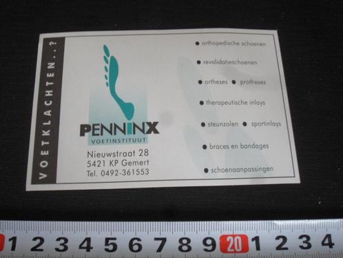 sticker Gemert PENNINX voetinstituut, Verzamelen, Stickers, Zo goed als nieuw, Bedrijf of Vereniging, Ophalen
