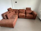 Lederen hoekbank in goede staat cognac kleur.  Zelf ophalen, Ophalen, Gebruikt