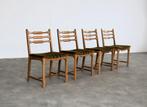 brutalist eetkamerstoelen | stoelen | jaren 60 | Vamo, Hout, Gebruikt, Bruin, .