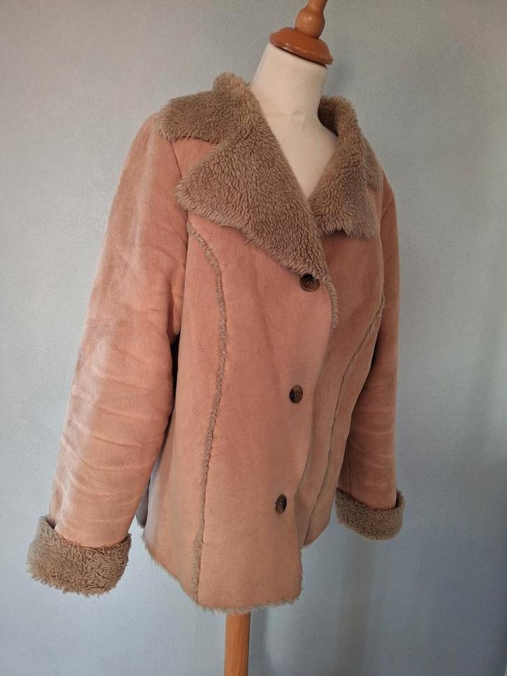 Jackpot maat L 40/42 bruin suède winter jas gevoerd teddybon, Kleding | Dames, Jassen | Winter, Gedragen, Maat 42/44 (L), Bruin