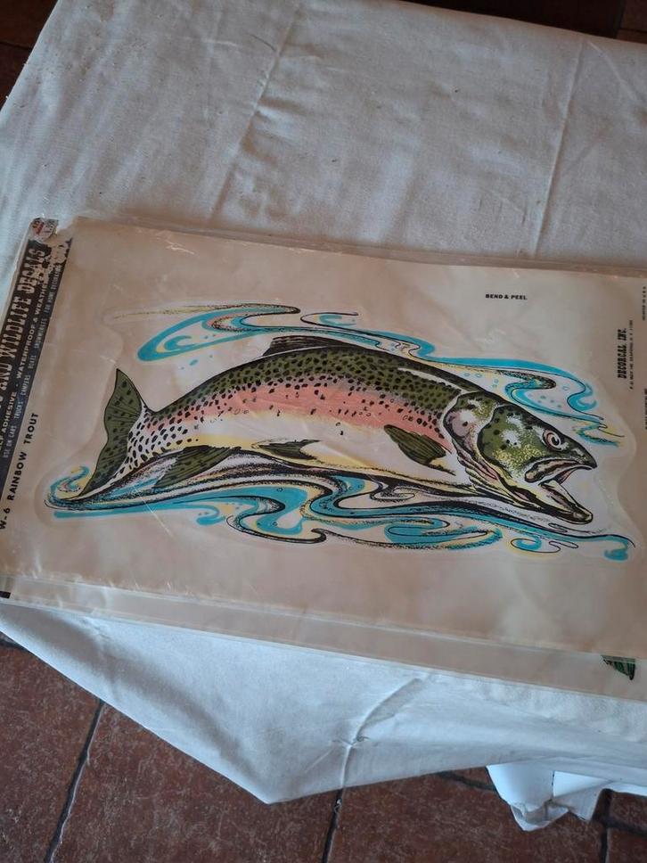 Vintage Vis Stickers - Decorcal Inc. Raam/Auto, Auto diversen, Autostickers, Ophalen of Verzenden