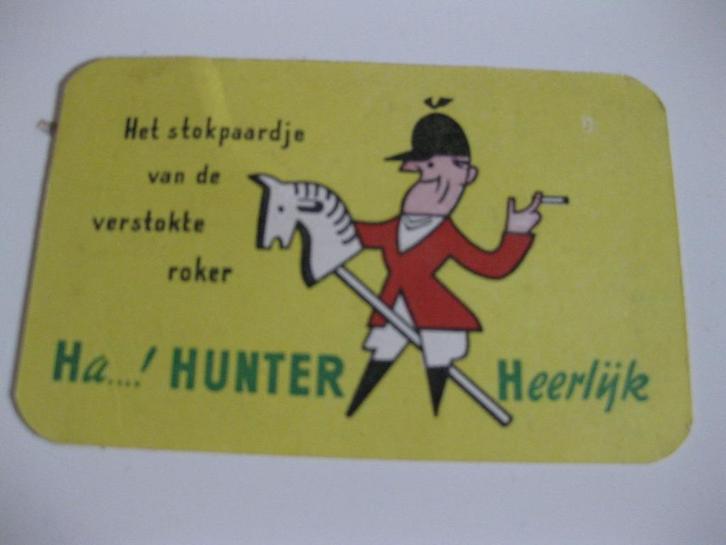 Hunter sigaretten reclamekalendertje uit 1951/1952, Verzamelen, Merken en Reclamevoorwerpen, Gebruikt, Overige typen, Ophalen of Verzenden
