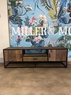 Tv meubel tv kast driftwood vedic 2 deuren 1 lade nieuw #556, 75 cm of meer, 150 tot 200 cm, Nieuw, Ophalen of Verzenden