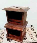 Stoofjes 2x eikenhout,  ook los te koop, Antiek en Kunst, Ophalen of Verzenden