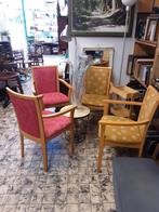 Set van 4 Vintage Eetkamerstoelen, Huis en Inrichting, Stoelen, Ophalen, Hout, Gebruikt, Overige kleuren