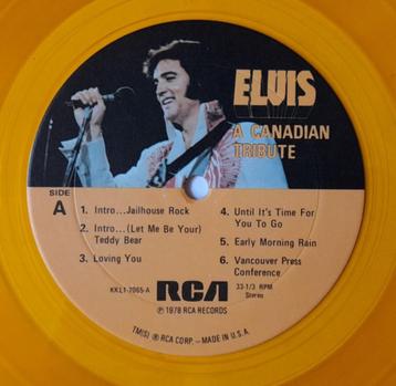Elvis Presley – A Canadian Tribute LP geel vinyl 1978 beschikbaar voor biedingen