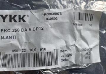 YKK rits of ritsen, 10 cm, bruin €0,15 ps, 50 €5,00 beschikbaar voor biedingen