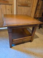 Bijzettafel met lade onderin, Minder dan 55 cm, Gebruikt, Vierkant, Hout