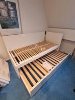 Ikea uitschuifbaar bed - Ideaal voor logees!, Ophalen, 90 cm, Eenpersoons, Wit