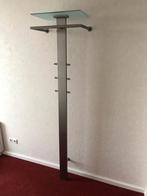 Fraaie metalen kapstok. 197 x 52 x 31 cm. Met glazen plaat., Ophalen, Gebruikt, Metaal, Staande kapstok