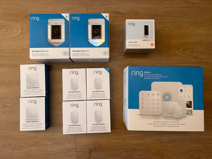 Ring Alarm Systeem: camera’s, contact & motion sensors, Doe-het-zelf en Verbouw, Alarmsystemen, Nieuw, Compleet systeem, Beweging
