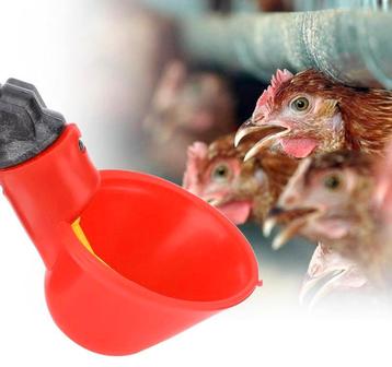 Nieuw zalje met 6 kippen drink bekers beschikbaar voor biedingen