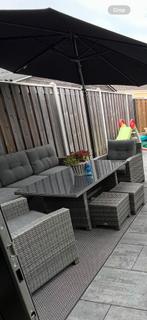 Tuinset, Gebruikt, Ophalen of Verzenden, Wicker, Tuinset