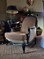 Klassieke fauteuil inclusief hocker, Huis en Inrichting, Fauteuils, Ophalen, Zo goed als nieuw, 75 tot 100 cm, 50 tot 75 cm