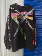DSQUARED2 Sweater Trui - zwart met print - Maat XXL, Dsquared2, Zwart, Overige maten, Ophalen of Verzenden