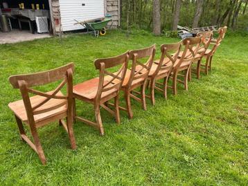 Teakhouten stoelen, 6 stuks beschikbaar voor biedingen