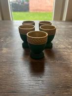 Set van 5 eierdopjes – hout & porselijn, Ophalen