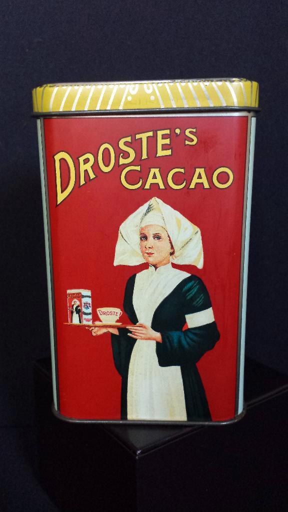 Blik DROSTE’s Cacao <> Fijnste CHOCOLADE Droste & Co Haarlem, Verzamelen, Blikken, Gebruikt, Overige, Droste, Ophalen of Verzenden