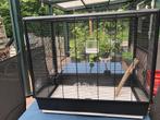 Grote vogelkooi met toebehoren, Dieren en Toebehoren, Vogels | Hokken en Kooien, Ophalen, Zo goed als nieuw, Metaal, Vogelkooi