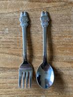 Bestek kinderbestek Nijntje Miffy vork & lepel Zilverstad, Ophalen of Verzenden, Zo goed als nieuw, Rvs of Chroom, Vaatwasserbestendig