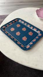 Dienblaadje oud van metaal, Ophalen of Verzenden, Zo goed als nieuw, Hout